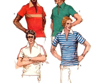 Butterick 5936 Men&#39;s Fitted Shirts with Self or Contrast Collar, Uncut, Factory Folded, Sewing Pattern Size 40 or 42