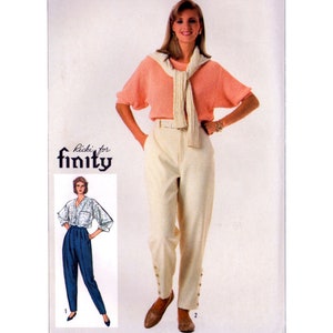 Simplicity 7267 Ricki for Finity Ankle Length Tapered Pants with Front Pleat Variation, U/C, Factory Folded, Sewing Pattern Plus Size 16-20