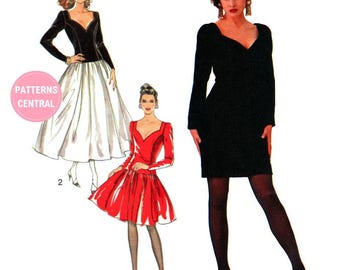 Sewing Pattern: Style 1428 Fit and Flare or Straight Evening Dress, Uncut, Factory Folded, Bust 34 (87 cm)