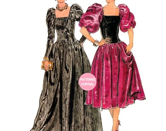 Sewing Pattern: Butterick 4544 Fit and Flare Special Occasion Dress in Two Lengths, Cut, Complete, Bust 34 (87 cm)