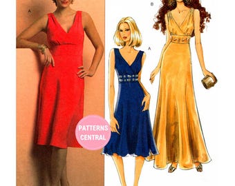 Sewing Pattern: Butterick 5212 Fitted, Lined Evening Dress in Two Lengths, Uncut, Factory Folded, Bust 31.5-36 (80-92 cm)