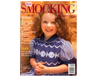 Australian Smocking and Embroidery Magazine, Autumn 1998, Issue 42, Factory Folded Patterns, Instructions, Colour Photos, 64 pages