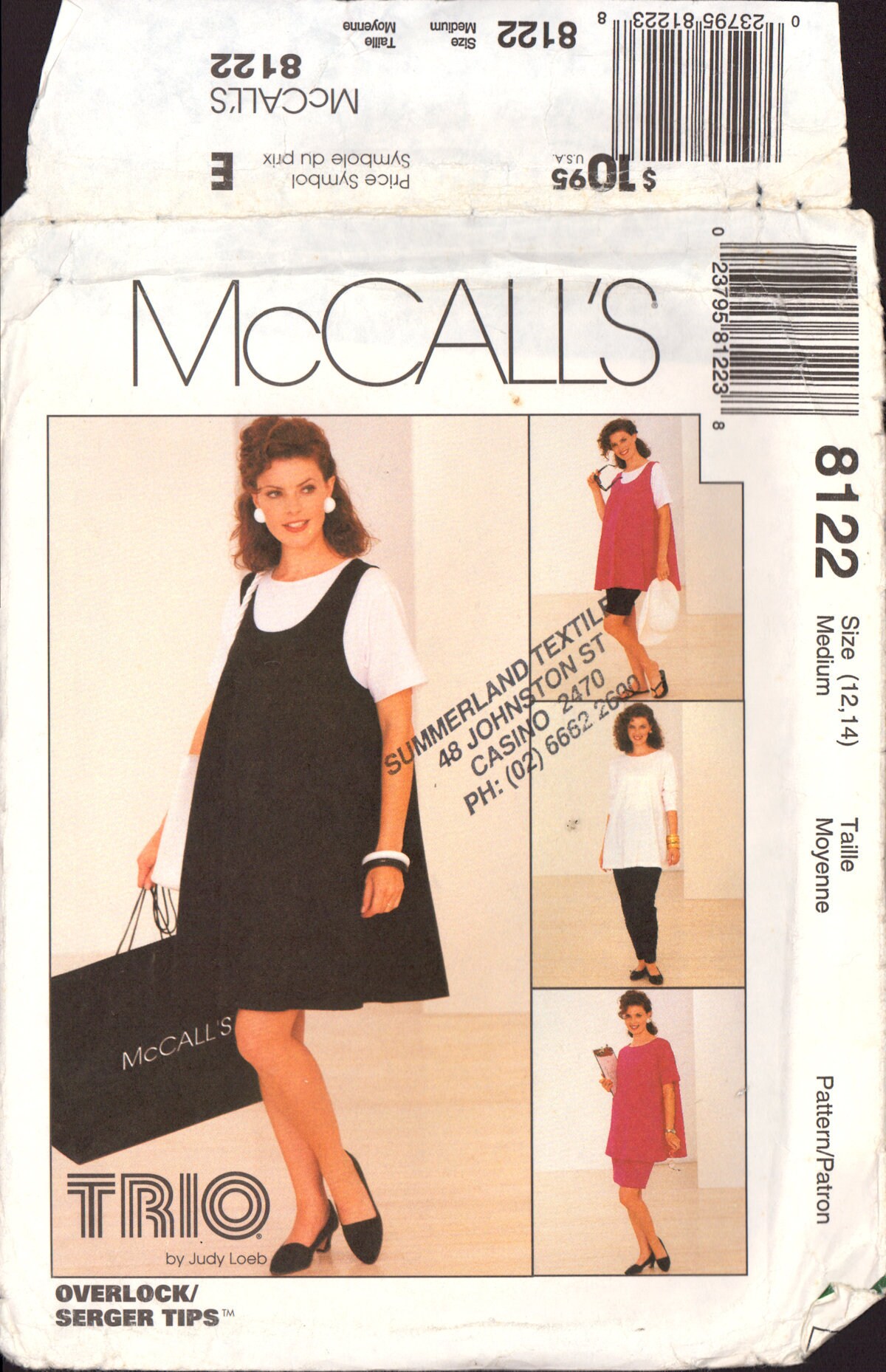 McCall patrón de costura 8122 Chaqueta Camisa Top 8 10 16 18 