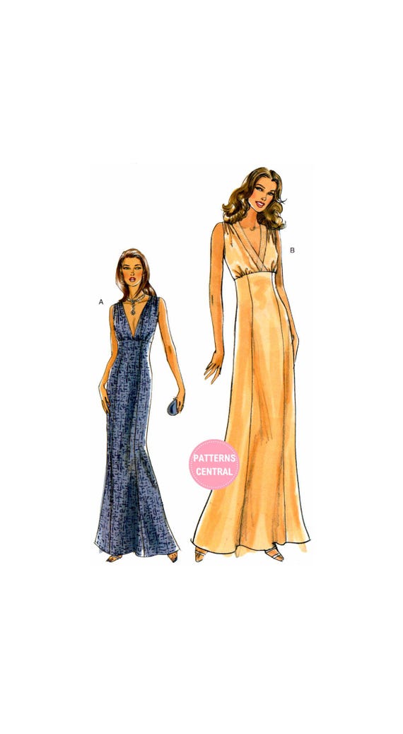 vogue empire waist dress patterns 1970's Vogue Bridal Original Empire Waist Wedding Gown Pattern main image 0