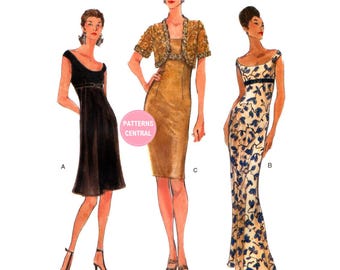 Vogue 9852 Evening Jacket and Dress, C/C Size 12-16 and UC/FF Size 18-22