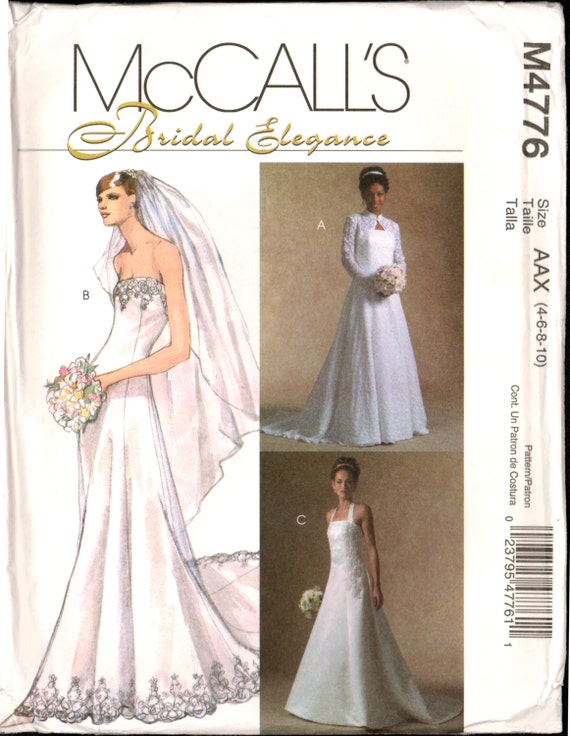 Mccall's 4776 Bridal, Wedding, Bridesmaid Shrug and Dresses, Uncut, Factory  Folded Sewing Pattern Size 4-10 - Etsy
