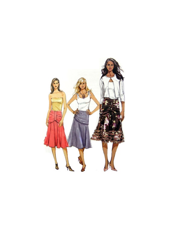 06 Vogue 8200 Flared Skirt With Attached Drape Variation At Etsy