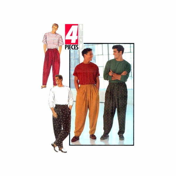 Butterick 5659 Men's Very Loose Fitting, Front Pleated Pants, Uncut, Factory Folded Sewing Pattern Size 24-34 (XS-M)