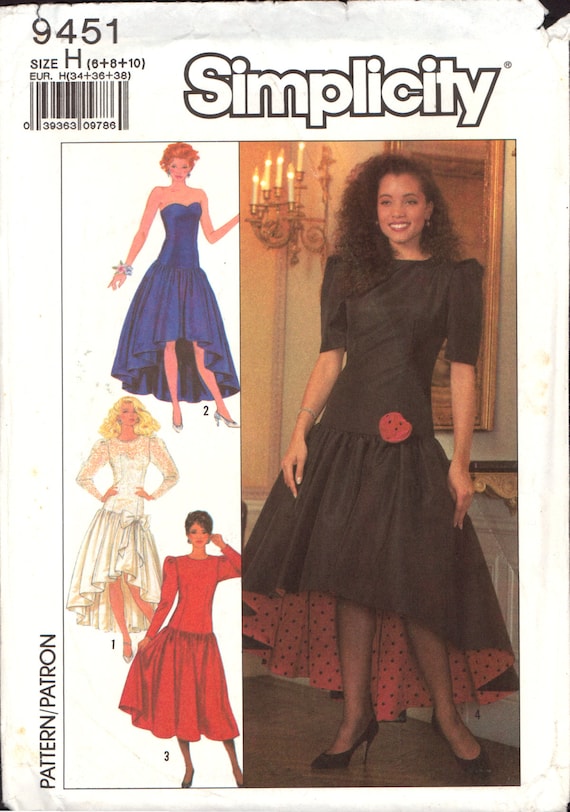 simplicity drop waist dress pattern Simplicity 9451 Drop Waist Dress With Gathered Skirt, Sleeveless and Sleeve  Variations, Uncut, F/folded Sewing Pattern Size 6-10 or 12-16