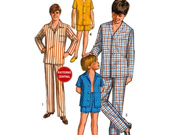 Simplicity 8860 Child's Pajamas in Two Lengths, Uncut, Factory Folded Sewing Pattern Size 6 Chest 24