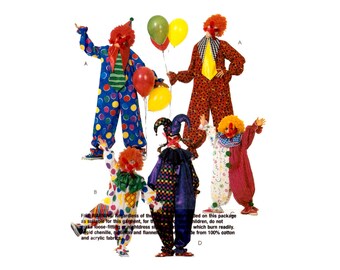 McCall's 6142 Child's Clown or Jester  Costumes, Uncut, Factory Folded Sewing Pattern Size 7-8