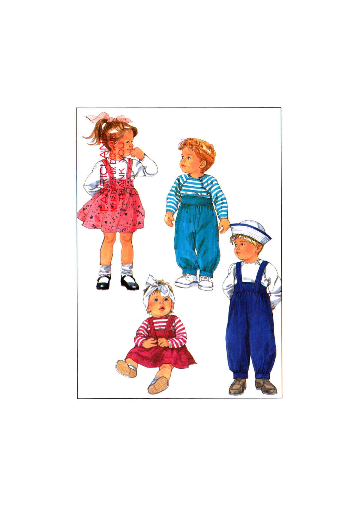 Simplicity 8826 Toddlers' Jumper, Overalls or Pants and Knit Top, Uncut ...