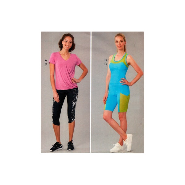 Kwik Sew 4256 Exercise Gear: Tank Top, Shorts and Capris, Uncut, Factory Folded, Sewing Pattern Size XS-XL