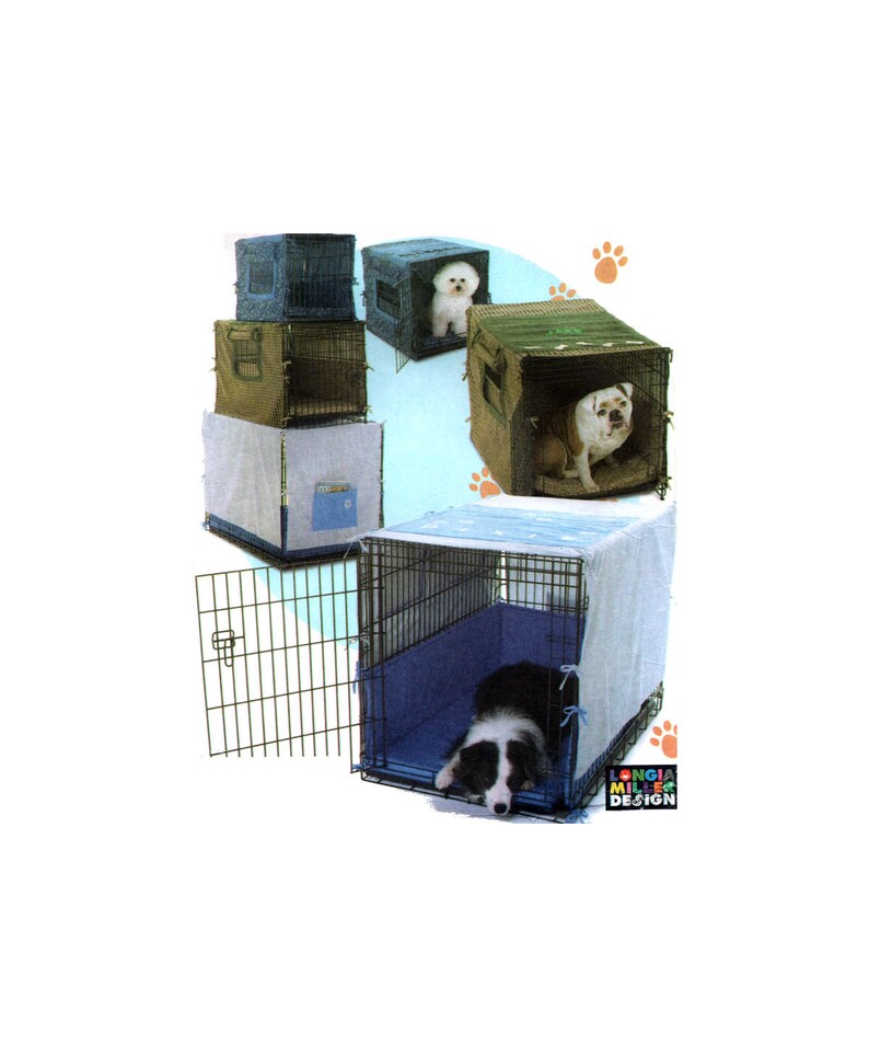 Simplicity 4713 Pet Crate Covers and Accessories in Three Sizes, Uncut