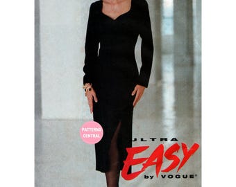 Sewing Pattern: Vogue 8870 Loose Fitted, Straight Lined Special Occasion Dress, Uncut, Factory Folded, Bust 34-38 (87-97 cm)