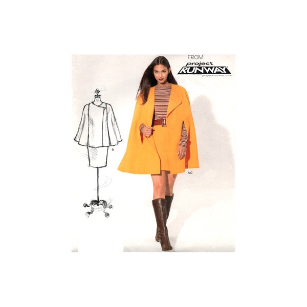 New Look 6152 Swing Coat/Cape and Skirt, Uncut, Factory Folded Sewing Pattern Multi Size 8-18