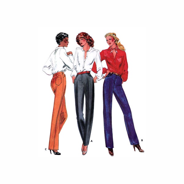 Butterick 6766 Proportioned Pants for Three Figure Heights, Uncut, Factory Folded Sewing Pattern Size 10