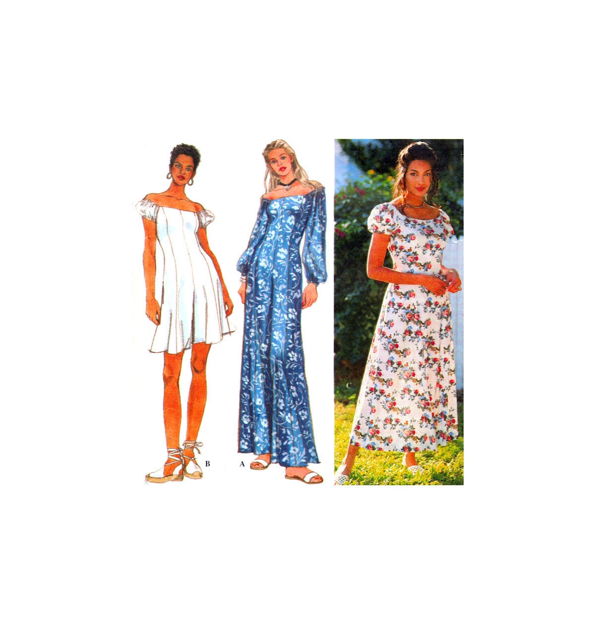 Simplicity 9040 Princess Seam off the Shoulder Dress or Jumpsuit, Uncut ...