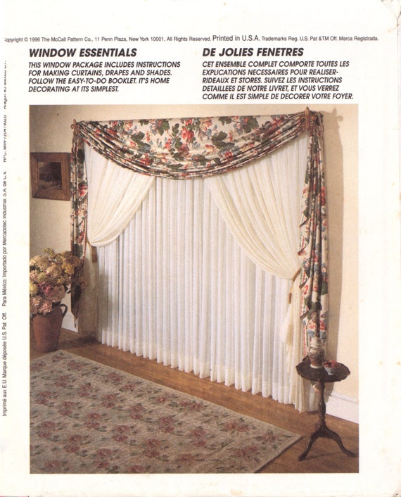 Mccall S 8492 Window Treatments Drapes Shades And Etsy