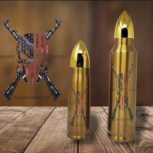 Liberty or Death Bullet Thermos Tumbler