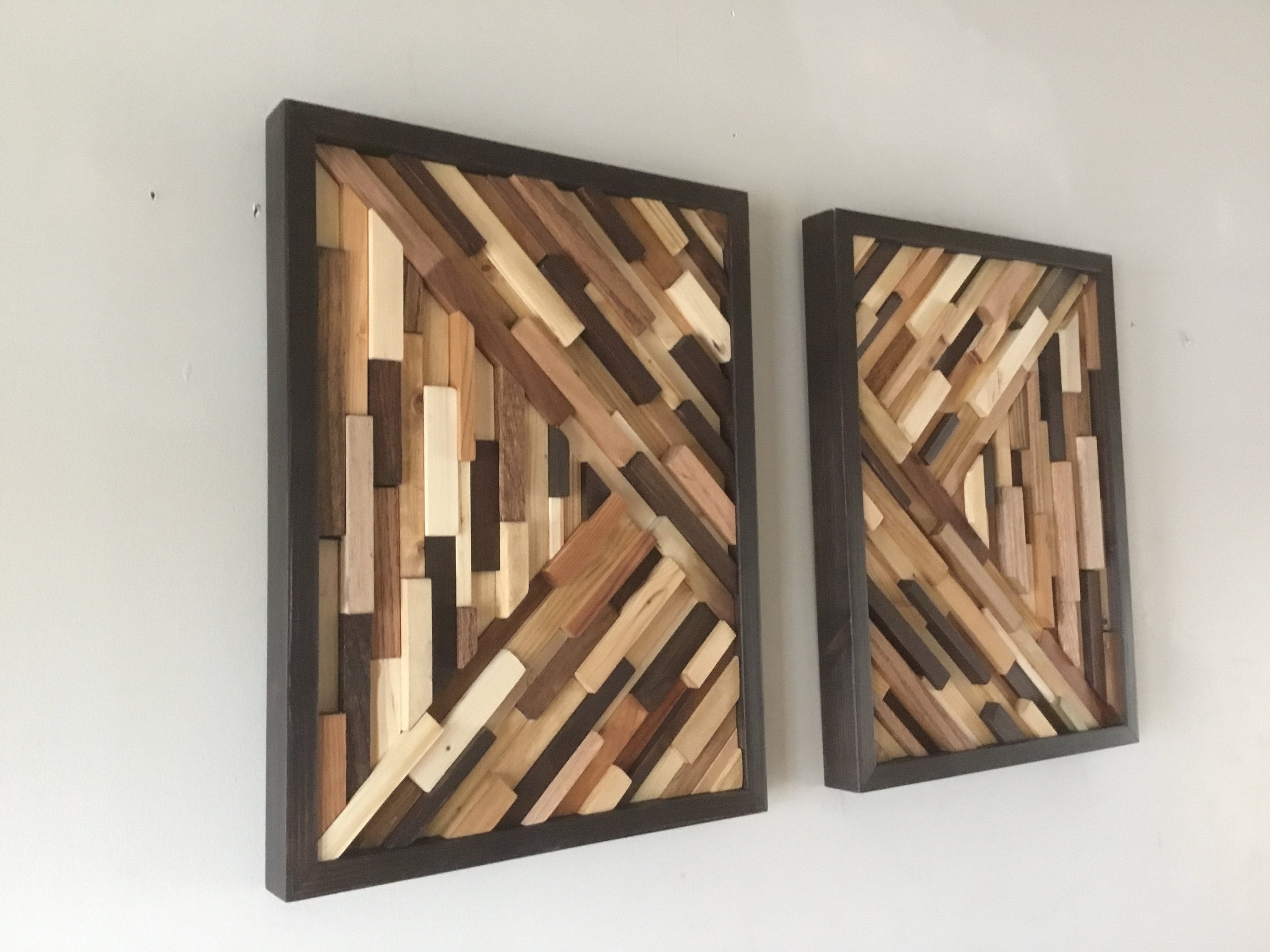 Modern Rustic Art-geometric Wood Art Reclaimed Wood Art Modern Abstract Wood  Art Wood Wall Sculpture-hospitality Art Home Decor 