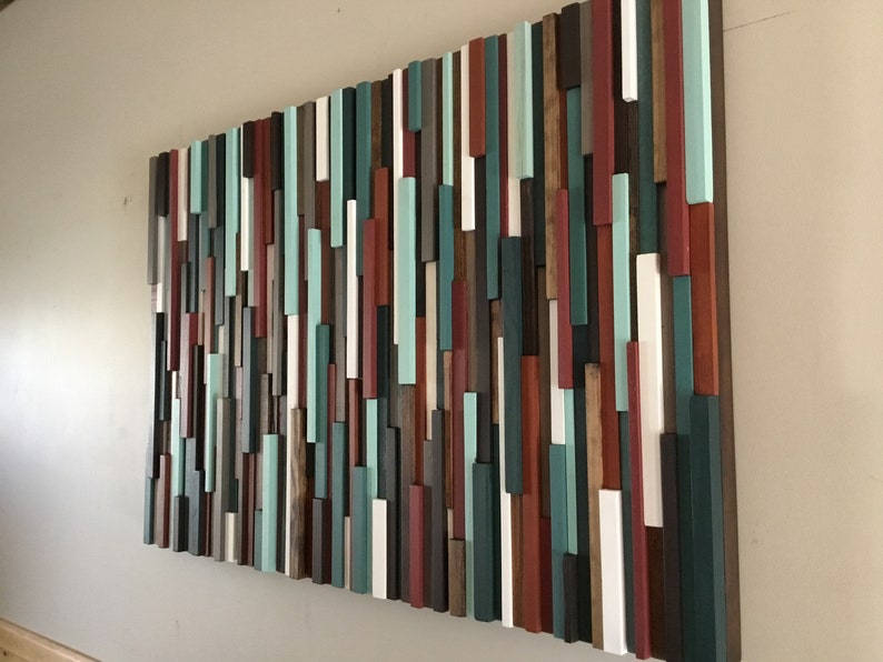 Wood Wall Artmodern Wood Wall Artpainting on Woodwood Wall Etsy
