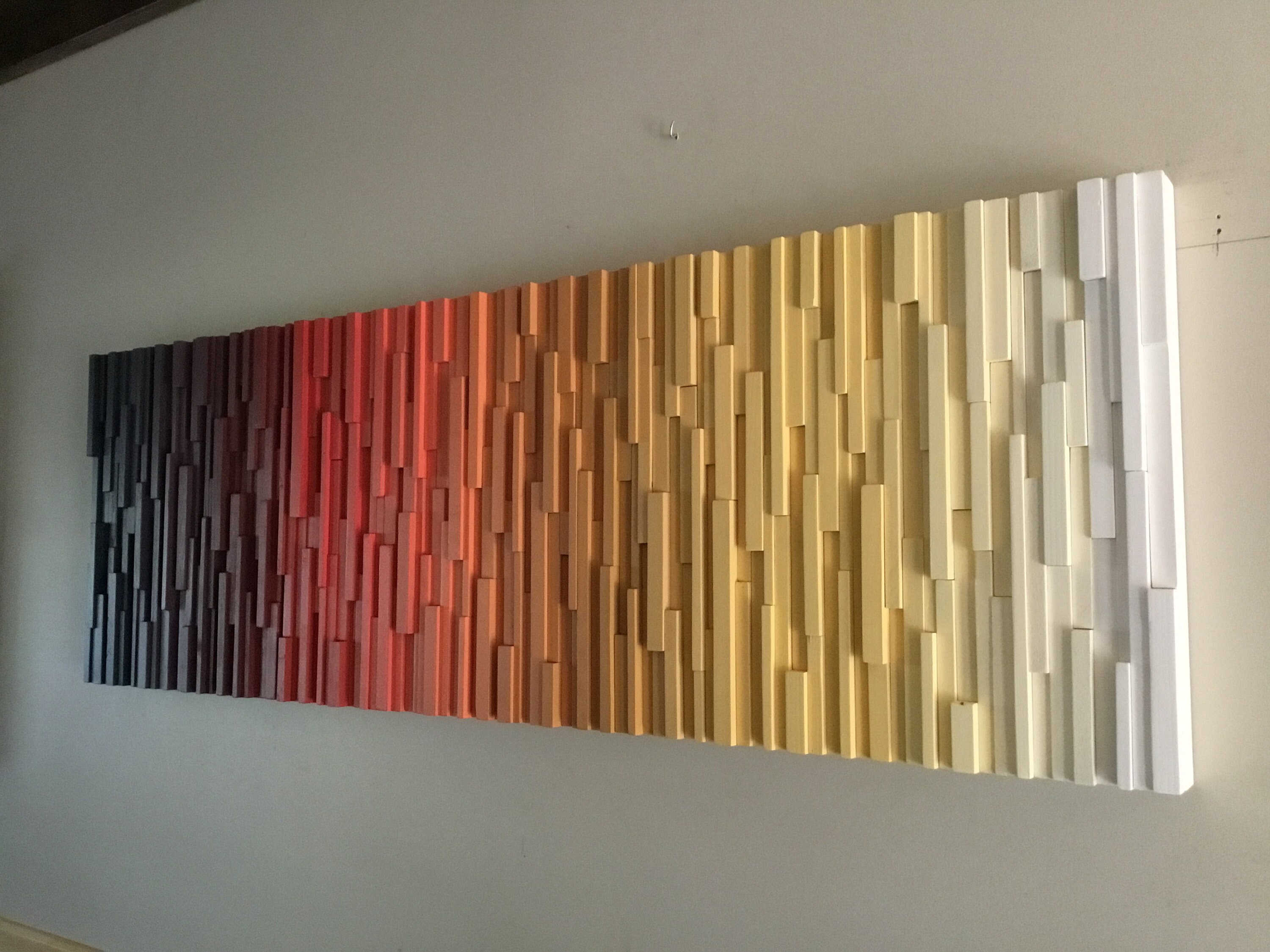 Wood wall artmodern wood art sunset gradient art ombré Etsy