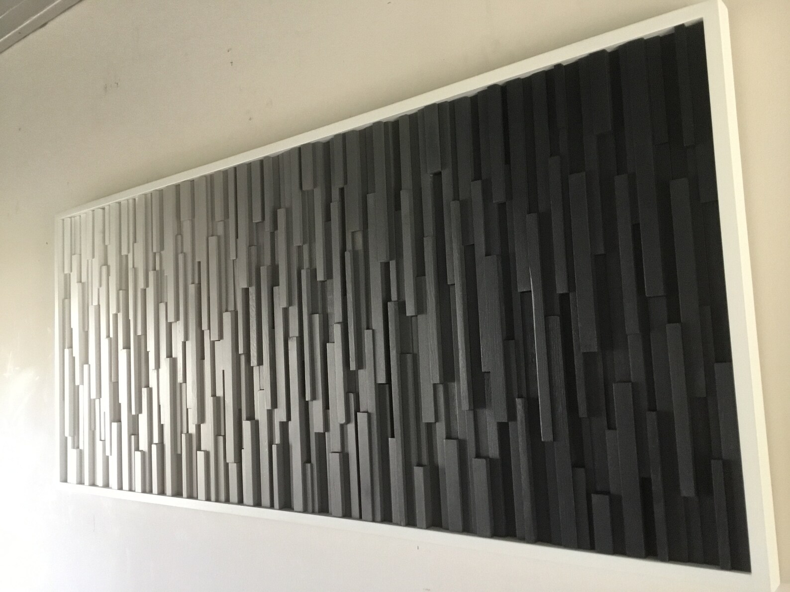 Wood Wall Art/ Midnight/ Wood Wall Art Black and White wood Etsy