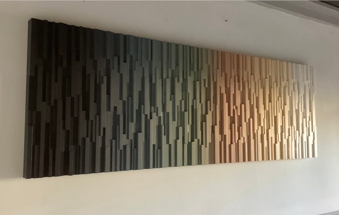 XL Wood Wall Art30x80 Wood Wall Sculpture Dimensional Wood Art