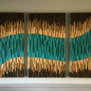 Wall art wood/ Rio Grande/wood wall art - large wood wall art- modern wood wall art -painting on wood -wood wall decor