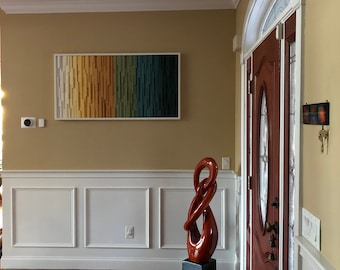 Wood wall art-modern wood art- wood wall sculpture- wall hanging- unique art-     Made to Order