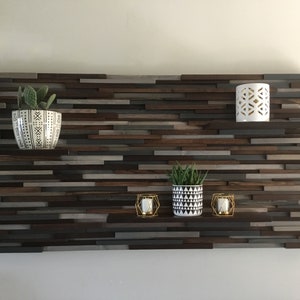 wood wall art/Austin/ modern wall art- reclaimed wood shelves- wood shelf sculpture- display shelves -wood wall decor