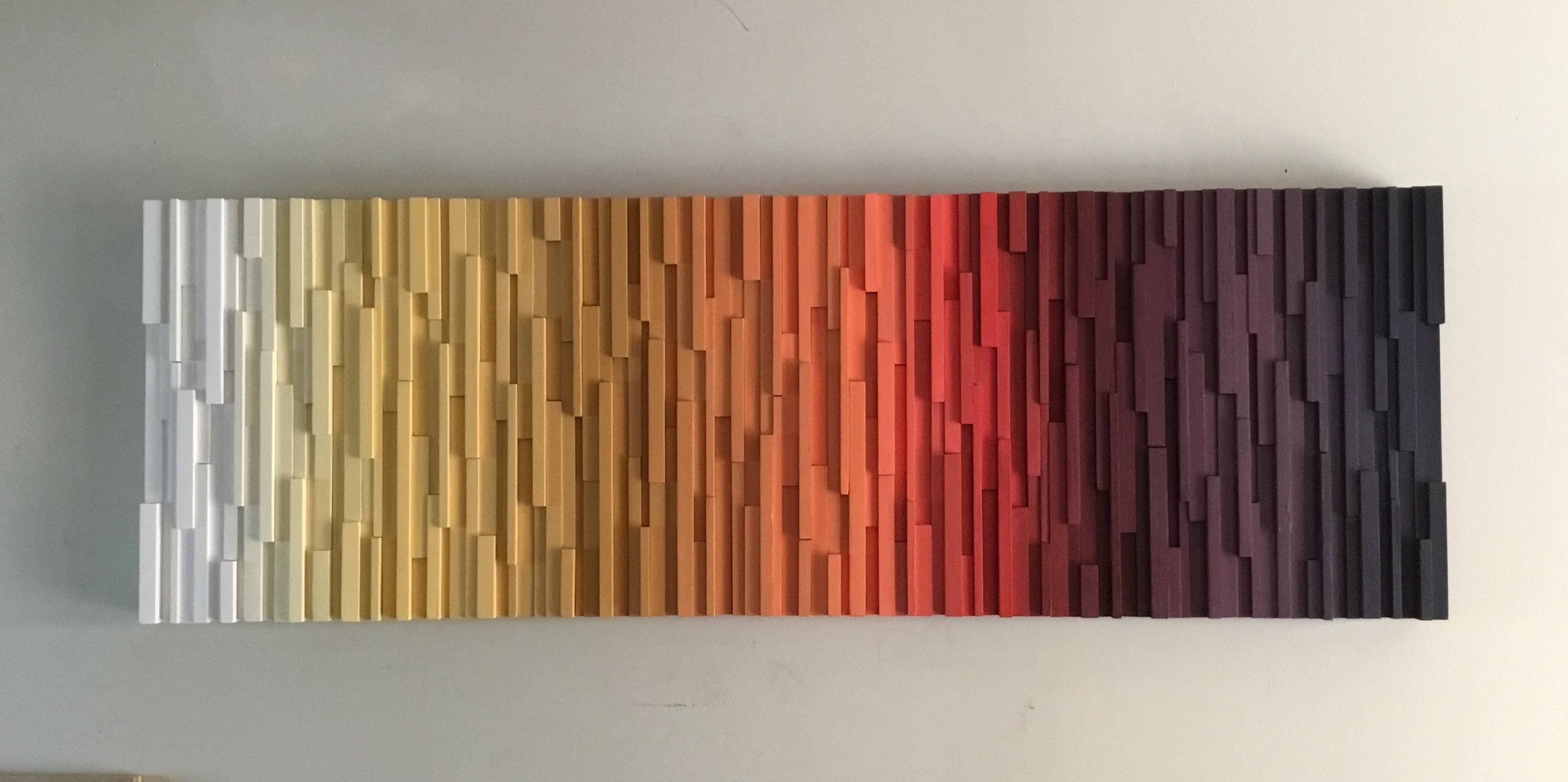 Wood wall artmodern wood art sunset gradient art ombré Etsy