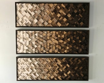 wood wall art- modern wall sculpture- 3D wood art-geometric wood art- modern wood art- contemporary art- modern organic