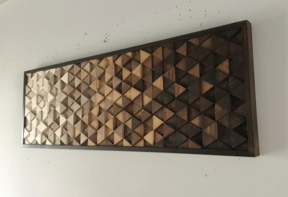 wood wall art-geometric wall art - modern wood wall art- wood wall art - gradient wall art- wall hanging- 3D wood art-