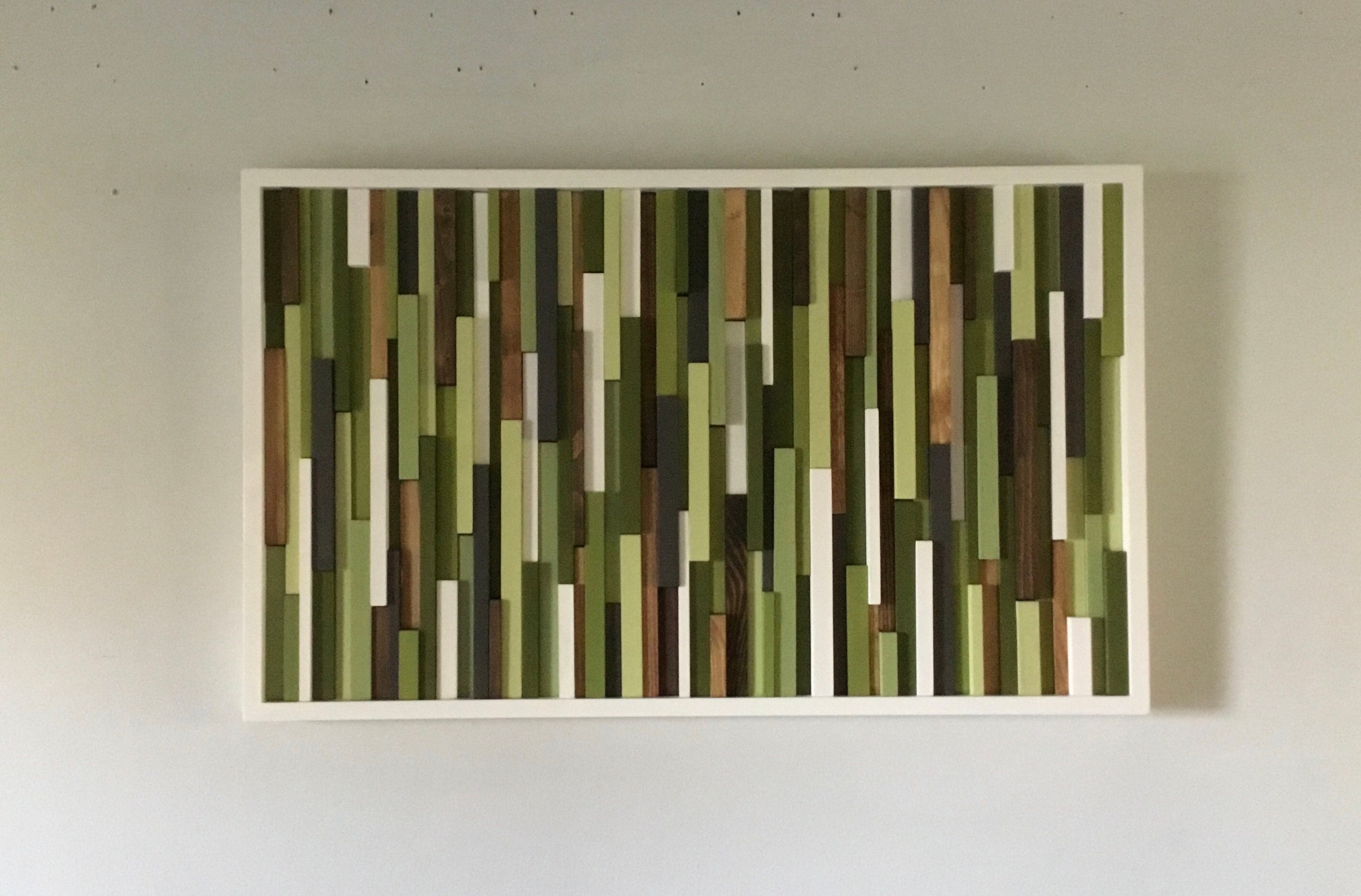 Moderno arte de la pared de la madera escultura de | Etsy