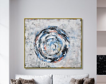 Original Abstract painting,large canvas part,wall decor