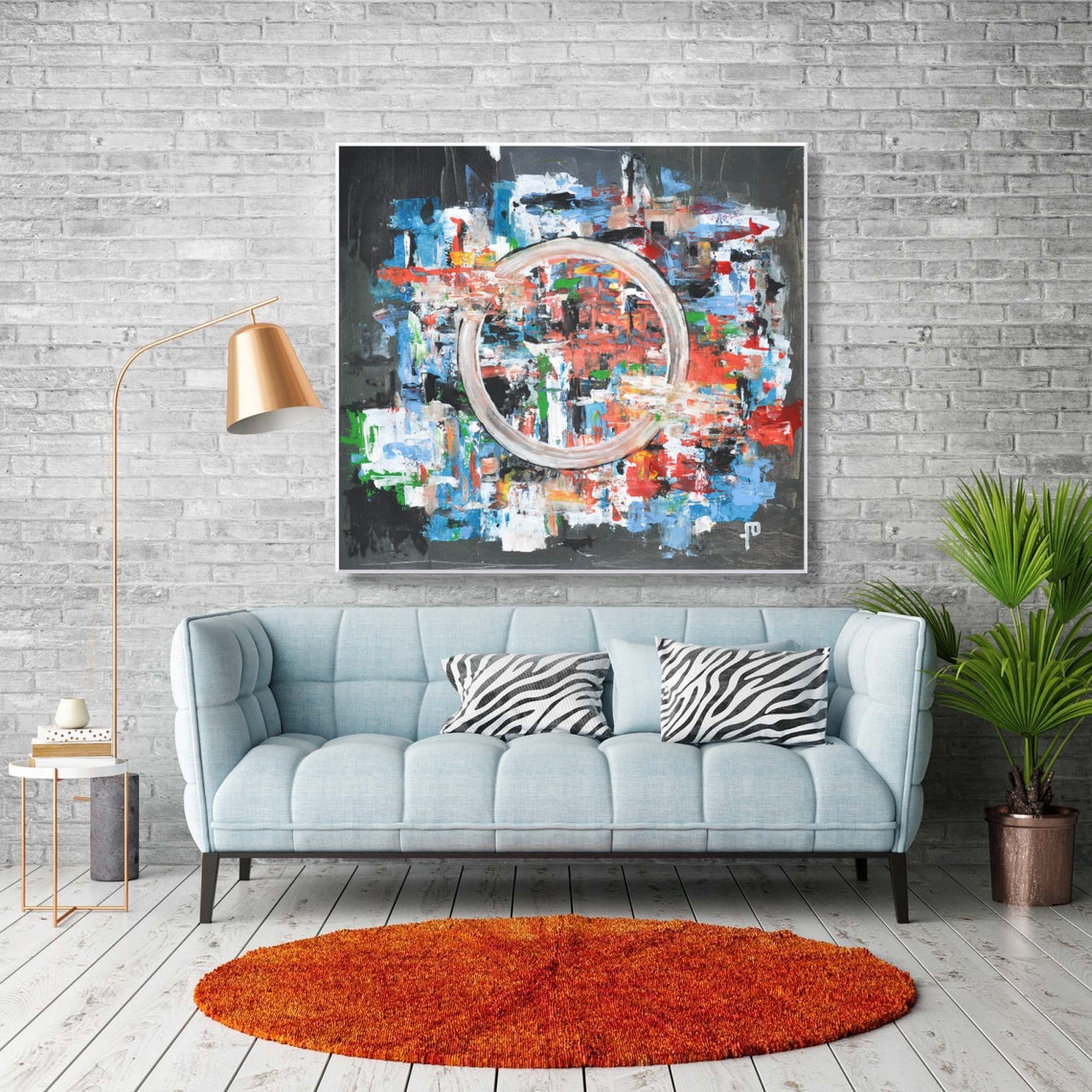 Large Palette Knife Painting on Canvas Contemporary Art Etsy