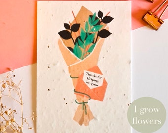 Thoughtful Plantable postcards Full of seeds to grow wildflowers. Original stylish artwork to send a friend or loved one.