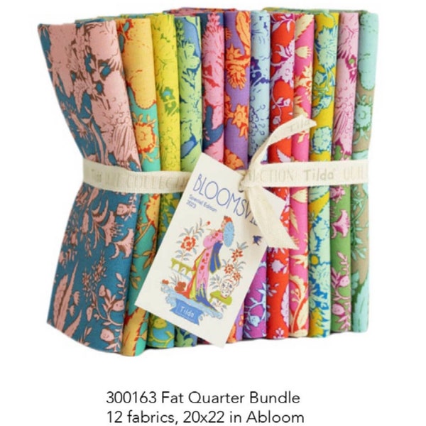 Tilda Bloomsville Blenders Fat Quarter Bundle, 12 Stück, 45,7 x 55,9 cm, #300164