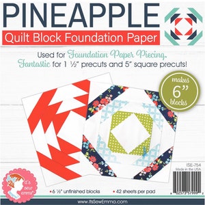 Pineapple 6in Block Foundation Paper Pad