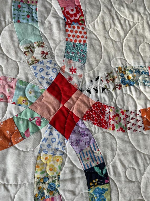 アンティークキルト 大判 ダブルウエディング 200x163cm アンティークキルト 大判 ダブルウエディング 200x163cm