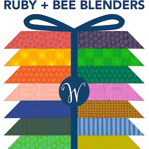 Ruby & Bee Blenders Fat Quarter Bundle 40 count 18” x 22” By Heather Ross for Windham #FATQRBBL-X