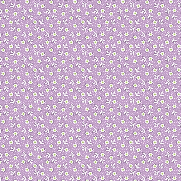 Storytime 30s Daisies Violet 1930’s Reproduction Quilt Fabric of Riley Blake Designs #C13866R-VIOLET