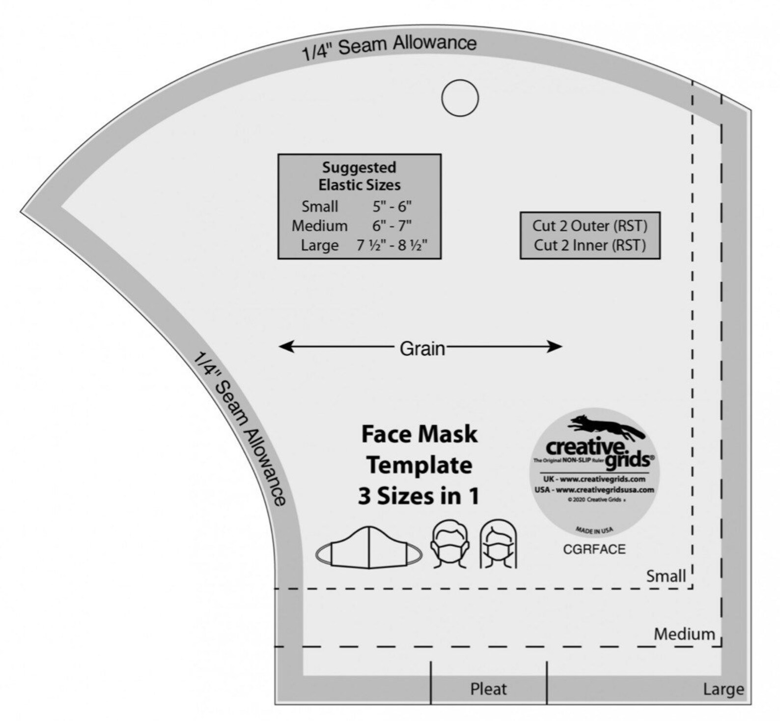 Creative Grids Face Mask Template 3 Sizes in 1 CGRFACE Etsy Creative Grids Face Mask Template 3 Sizes in 1 CGRFACE Etsy