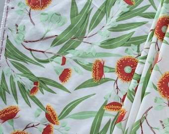 Blommande träd Eukalyptusblomma Poplin av Oana Befort från Birch Fabrics 100% Premium Organisk Bomull