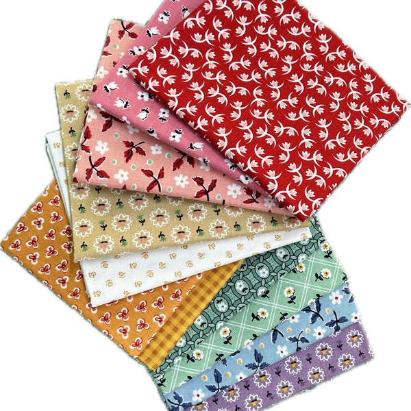 Prairie by Lori Holt 11 Fat Quarters 1930’s Reproduction Fabric Bundle from Riley Blake