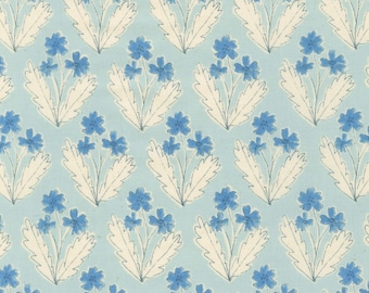 Sevenberry Ki Mama Flowers Smoky Blue Quilt Fabric Robert Kaufman Vintage #SB850370D13