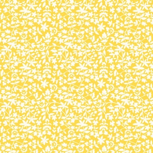 Yellow on the Vine, Garden Party de Whistler Studios Collection 1930&#39;s Reproduction Quilt Fabric #53979-2 de Windham