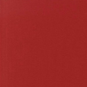 Reproduction de tissu de courtepointe Kona rouge rubis uni Robert Kaufman des années 1930 #K001-352 #KONA-RUBY